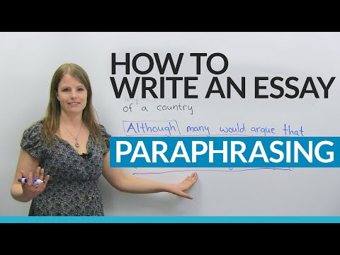 how to write essay in your own words